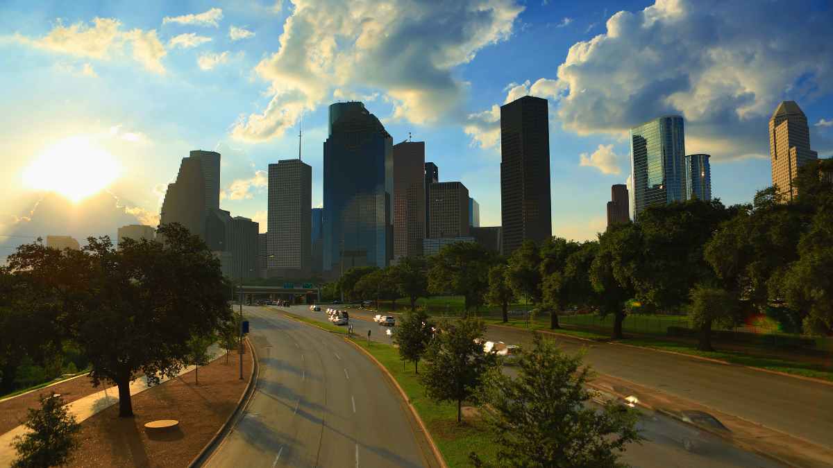 The Katy Freeway in Houston TX